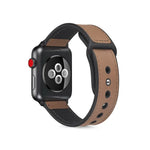 Pulseira de TPU com Couro Colado para Apple Watch Series 6 & SE & 5 & 4 40mm / 3 & 2 & 1 38mm