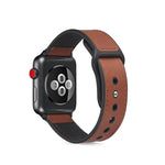 Pulseira de TPU com Couro Colado para Apple Watch Series 6 & SE & 5 & 4 40mm / 3 & 2 & 1 38mm