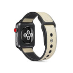 Pulseira de TPU com Couro Colado para Apple Watch Series 6 & SE & 5 & 4 40mm / 3 & 2 & 1 38mm