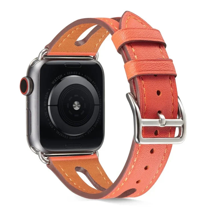 Correia de Relógio em Pele Top-grain para Apple Watch Series 6 & SE & 5 & 4 40mm / 3 & 2 & 1 38mm