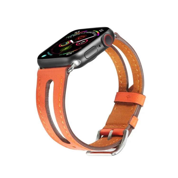 Correia de Relógio em Pele Top-grain para Apple Watch Series 6 & SE & 5 & 4 40mm / 3 & 2 & 1 38mm