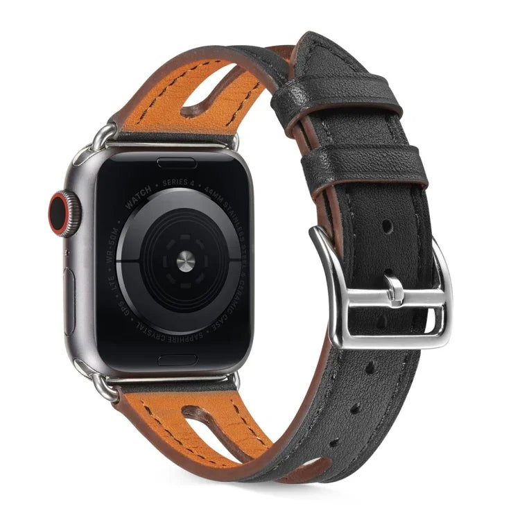 Correia de Relógio em Pele Top-grain para Apple Watch Series 6 & SE & 5 & 4 40mm / 3 & 2 & 1 38mm