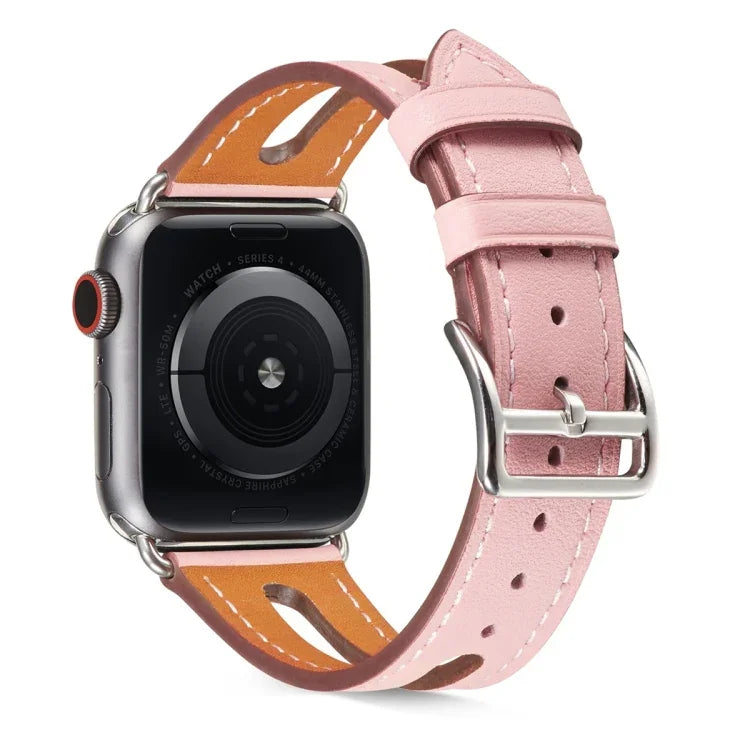 Correia de Relógio em Pele Top-grain para Apple Watch Series 6 & SE & 5 & 4 40mm / 3 & 2 & 1 38mm