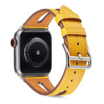 Correia de Relógio em Pele Top-grain para Apple Watch Series 6 & SE & 5 & 4 40mm / 3 & 2 & 1 38mm