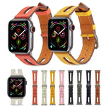 Correia de Relógio em Pele Top-grain para Apple Watch Series 6 & SE & 5 & 4 40mm / 3 & 2 & 1 38mm