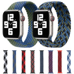 Correias de Relógio de Substituição com Laço Único Trançado em Nylon de Cor Mista com Fivela de Plástico para Apple Watch Series 6 & SE & 5 & 4 40mm / 3 & 2 & 1 38mm, S, M, L, XL