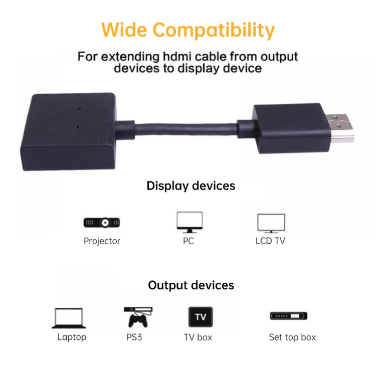 Conversor Adaptador Extensor HDMI 4K Macho para Fêmea Rotativo com Placa Dourada