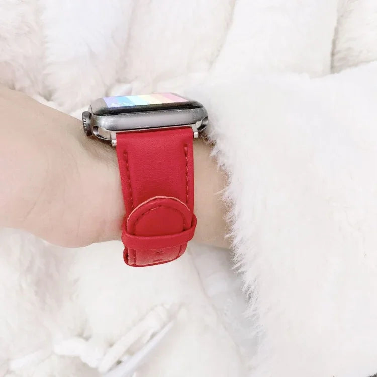 D Character Buckle Smooth Texture Replacement Watchbands For Apple Watch Series 6 & SE & 5 & 4 44mm / 3 & 2 & 1 42mm