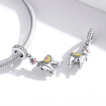 Pendente de Alpaca Fofa em Prata Esterlina S925 para DIY Pulseira Colar Acessórios, Alpaca Fofa