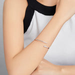 Pulseira Aberta de Cobra em Prata Esterlina S925, Joalharia Feminina, Cobra