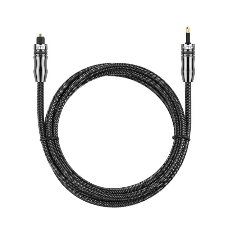 Cabo de Áudio Digital Toslink para Mini Toslink EMK OD1.0mm 3.5mm, 1m, 1.5m, 2m, 3m, 5m
