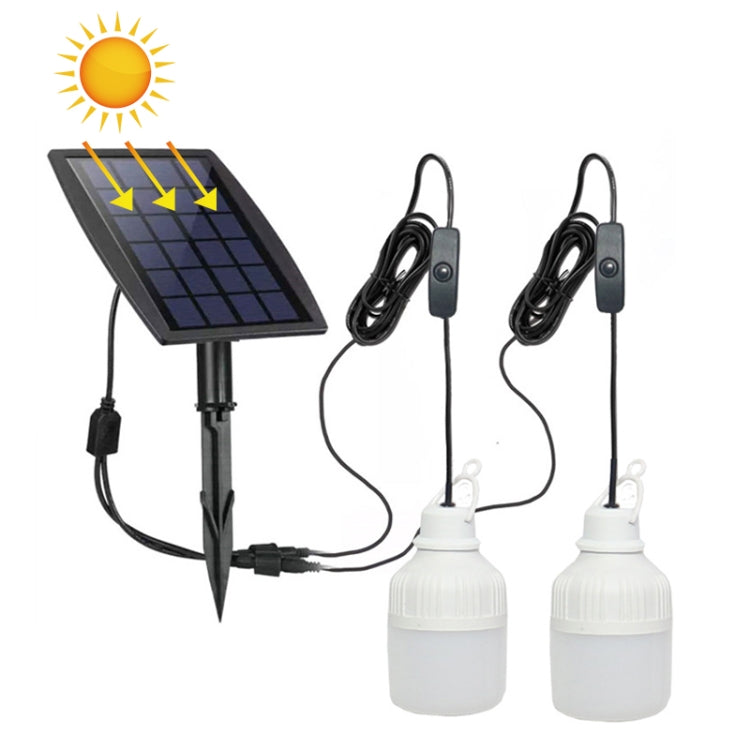 Lanterna Solar SNF-0092 com Luz Branca, Lâmpada para Iluminação Exterior IP44 à Prova de Água, Sistema de Iluminação Dividido Um para Dois, Lâmpada de Jardim, 5m, 10m