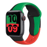 Correias de Relógio Desportivas de Silicone Preto Unity para Apple Watch Series 6 & SE & 5 & 4 40mm / 3 & 2 & 1 38mm, Para Apple Watch 40mm/38mm