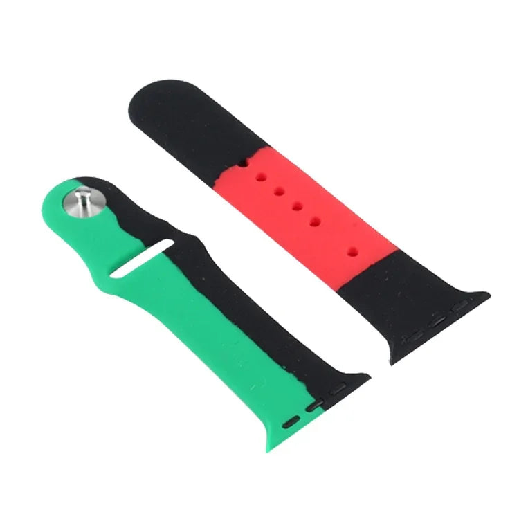 Correias de Relógio Desportivas de Silicone Preto Unity para Apple Watch Series 6 & SE & 5 & 4 40mm / 3 & 2 & 1 38mm, Para Apple Watch 40mm/38mm