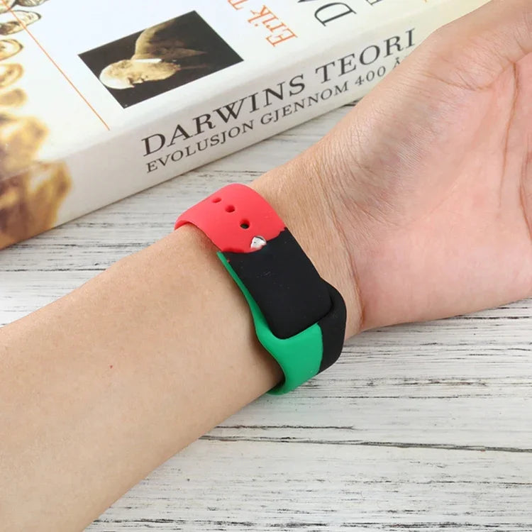 Correias de Relógio Desportivas de Silicone Preto Unity para Apple Watch Series 6 & SE & 5 & 4 40mm / 3 & 2 & 1 38mm, Para Apple Watch 40mm/38mm