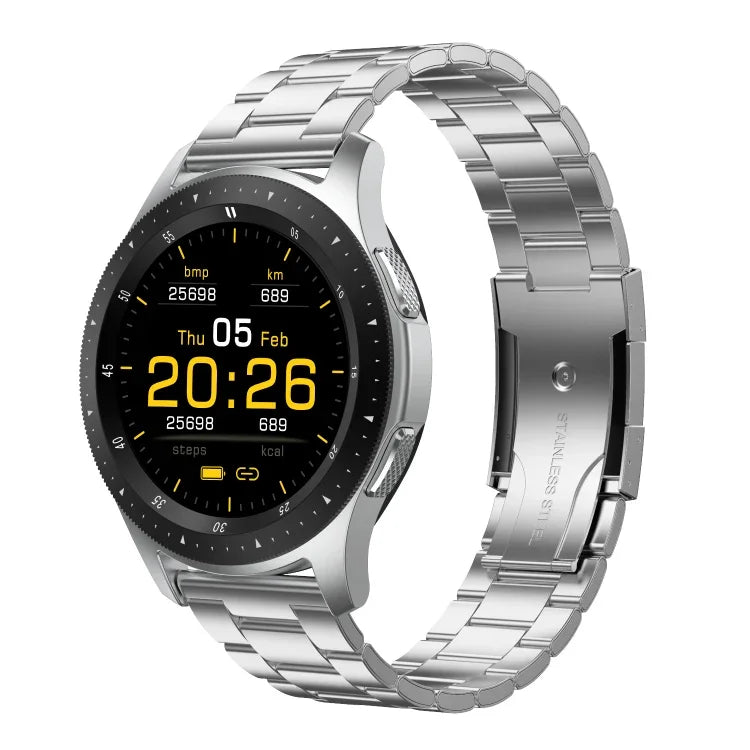 Pulseira Inteligente W68 com Ecrã Tátil de 1,54 polegadas, IP67 à Prova de Água, Suporta Monitorização de Oxigénio no Sangue / Chamadas Bluetooth / Monitorização da Frequência Cardíaca, Estilo: Correia de Aço