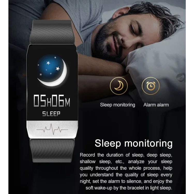 Pulseira Inteligente T1S com Ecrã de 1,14 polegadas, IP67 à Prova de Água, Suporta Monitorização de Oxigénio no Sangue / Monitorização da Temperatura Corporal / Monitorização da Frequência Cardíaca