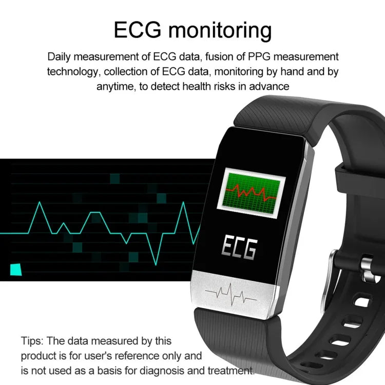 Pulseira Inteligente T1S com Ecrã de 1,14 polegadas, IP67 à Prova de Água, Suporta Monitorização de Oxigénio no Sangue / Monitorização da Temperatura Corporal / Monitorização da Frequência Cardíaca