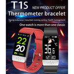 Pulseira Inteligente T1S com Ecrã de 1,14 polegadas, IP67 à Prova de Água, Suporta Monitorização de Oxigénio no Sangue / Monitorização da Temperatura Corporal / Monitorização da Frequência Cardíaca