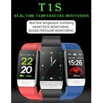 Pulseira Inteligente T1S com Ecrã de 1,14 polegadas, IP67 à Prova de Água, Suporta Monitorização de Oxigénio no Sangue / Monitorização da Temperatura Corporal / Monitorização da Frequência Cardíaca