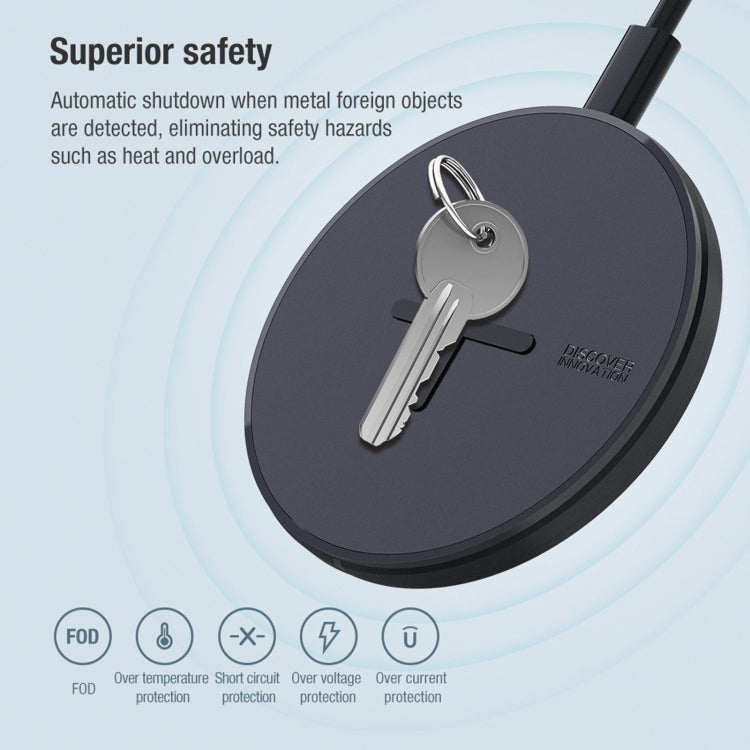 NILLKIN MC026 Carregador Sem Fios Portátil de Botão com Carregamento Rápido