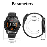 Relógio Inteligente MX12 com Ecrã IPS a Cores de 1,3 polegadas, IP68 à Prova de Água, Suporta Chamadas Bluetooth / Monitorização do Sono / Monitorização da Frequência Cardíaca, Correia de Aço