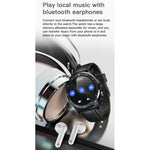 Relógio Inteligente MX12 com Ecrã IPS a Cores de 1,3 polegadas, IP68 à Prova de Água, Suporta Chamadas Bluetooth / Monitorização do Sono / Monitorização da Frequência Cardíaca, Correia de Aço