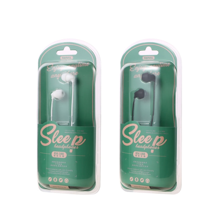 REMAX RM-588 Auscultadores Intra-auriculares Estéreo para Dormir com Controlo por Fio, Microfone e Suporte para Mãos Livres
