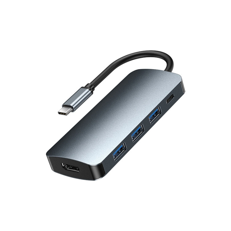 Estação de Acoplamento HUB Remax RU-U5 5 em 1 Multifuncional Tipo-C / USB-C, 5 em 1