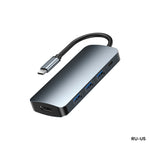 Estação de Acoplamento HUB Remax RU-U5 5 em 1 Multifuncional Tipo-C / USB-C, 5 em 1