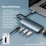Estação de Acoplamento HUB Remax RU-U5 5 em 1 Multifuncional Tipo-C / USB-C, 5 em 1