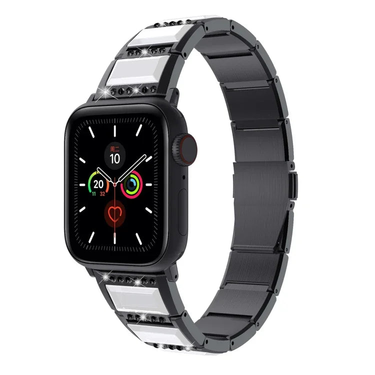 Pulseira de aço bicolor série XingYao, Para Apple Watch Series 8&7 41mm / SE 2&6&SE&5&4 40mm / 3&2&1 38mm, Para Apple Watch Series 7 41mm / & 6 & SE & 5 & 4 40mm, Para Apple Watch Ultra 49mm / Series 8&7 45mm / SE 2&6&SE&5&4 44mm / 3&2&1 42mm