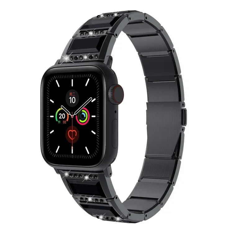 Pulseira de aço bicolor série XingYao, Para Apple Watch Series 8&7 41mm / SE 2&6&SE&5&4 40mm / 3&2&1 38mm, Para Apple Watch Series 7 41mm / & 6 & SE & 5 & 4 40mm, Para Apple Watch Ultra 49mm / Series 8&7 45mm / SE 2&6&SE&5&4 44mm / 3&2&1 42mm