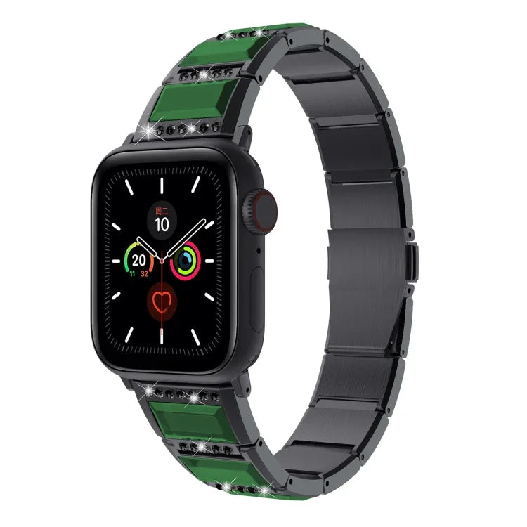 Pulseira de aço bicolor série XingYao, Para Apple Watch Series 8&7 41mm / SE 2&6&SE&5&4 40mm / 3&2&1 38mm, Para Apple Watch Series 7 41mm / & 6 & SE & 5 & 4 40mm, Para Apple Watch Ultra 49mm / Series 8&7 45mm / SE 2&6&SE&5&4 44mm / 3&2&1 42mm