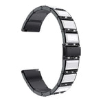 Pulseiras de substituição em aço inoxidável cravejadas de diamantes, para Samsung Galaxy Watch 42mm, para Samsung Galaxy Watch 46mm, para Samsung Galaxy Watch 3 45mm, para Samsung Galaxy Watch Active2 44mm / Watch Active2 40mm / Watch Active