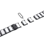 Pulseiras de substituição em aço inoxidável cravejadas de diamantes, para Samsung Galaxy Watch 42mm, para Samsung Galaxy Watch 46mm, para Samsung Galaxy Watch 3 45mm, para Samsung Galaxy Watch Active2 44mm / Watch Active2 40mm / Watch Active