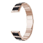 Pulseiras de substituição em aço inoxidável cravejadas de diamantes, para Samsung Galaxy Watch 42mm, para Samsung Galaxy Watch 46mm, para Samsung Galaxy Watch 3 45mm, para Samsung Galaxy Watch Active2 44mm / Watch Active2 40mm / Watch Active