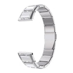 Pulseiras de substituição em aço inoxidável cravejadas de diamantes, para Samsung Galaxy Watch 42mm, para Samsung Galaxy Watch 46mm, para Samsung Galaxy Watch 3 45mm, para Samsung Galaxy Watch Active2 44mm / Watch Active2 40mm / Watch Active