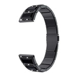 Pulseiras de substituição em aço inoxidável cravejadas de diamantes, para Samsung Galaxy Watch 42mm, para Samsung Galaxy Watch 46mm, para Samsung Galaxy Watch 3 45mm, para Samsung Galaxy Watch Active2 44mm / Watch Active2 40mm / Watch Active
