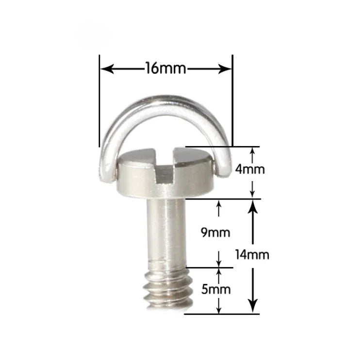 EXIN LS095 2 Peças Parafusos de Anilha D para Montagem de Placa de Câmara 1/4 polegadas com Liberação Rápida, LS095