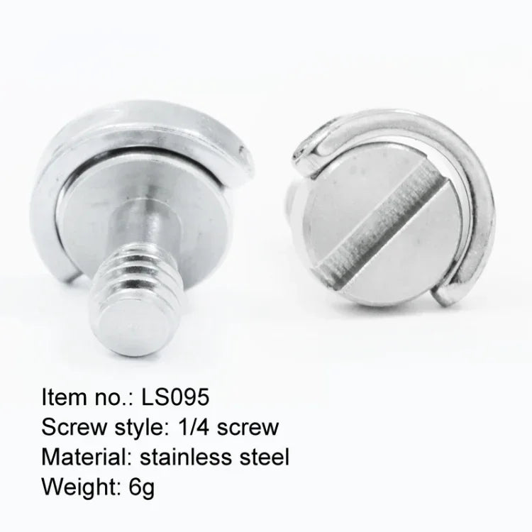 EXIN LS095 2 Peças Parafusos de Anilha D para Montagem de Placa de Câmara 1/4 polegadas com Liberação Rápida, LS095