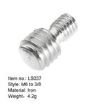 BEXIN LS037 2 Peças Adaptadores de Parafusos de Conversão M6 para 3/8 polegadas para Câmara, LS037