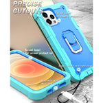 PC + Rubber 3-layers Shockproof Protective Case with Rotating Holder, For iPhone 12 Mini, For iPhone 12 / 12 Pro, For iPhone 12 Pro, For iPhone 12 Pro Max