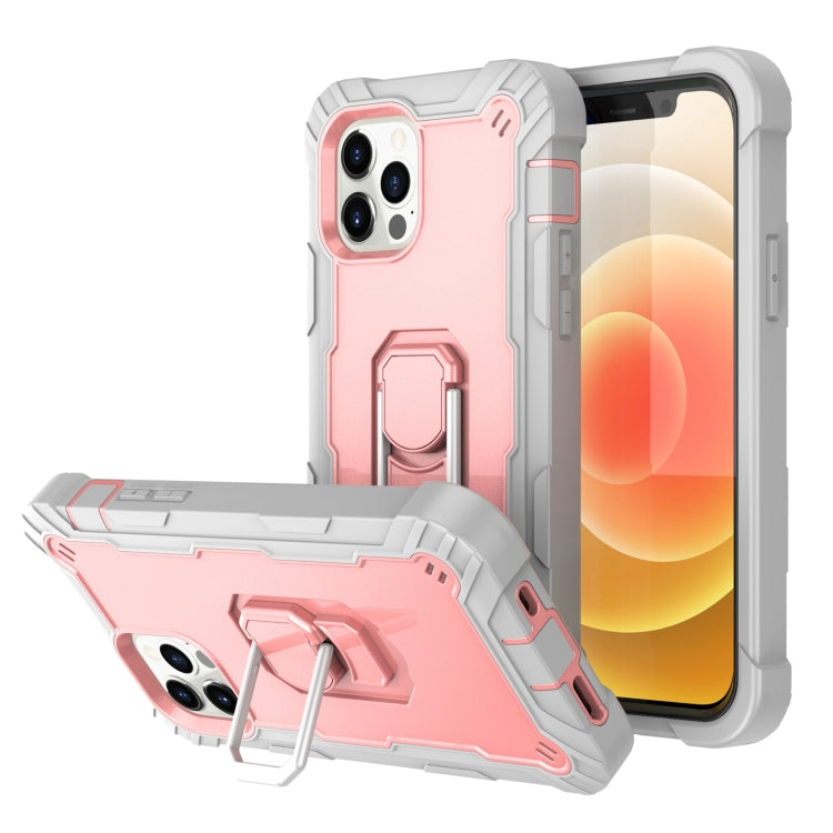 PC + Rubber 3-layers Shockproof Protective Case with Rotating Holder, For iPhone 12 Mini, For iPhone 12 / 12 Pro, For iPhone 12 Pro, For iPhone 12 Pro Max