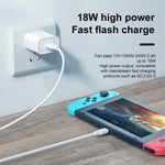 WK WP-U57 Carregador Rápido 18W Speed QC3.0 + Cabo de Dados USB para Type-C / USB-C, Ficha EUA