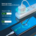 WK WP-U57 Carregador Rápido 18W Speed QC3.0 + Cabo de Dados USB para Type-C / USB-C, Ficha EUA