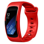 Pulseira de substituição em silicone para Samsung Gear Fit2 Pro, S, L
