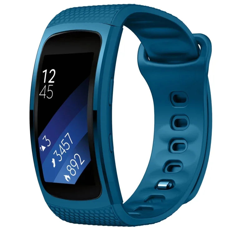 Pulseira de substituição em silicone para Samsung Gear Fit2 Pro, S, L