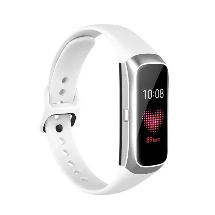 Para Samsung Galaxy Fit SM-R370 Correia de Substituição com Fivela Preta em Silicone e Aço