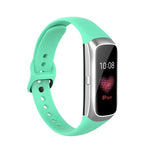 Para Samsung Galaxy Fit SM-R370 Correia de Substituição com Fivela Preta em Silicone e Aço